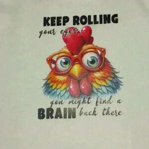 NWOT - Handmade White New Born Bodysuit - Keep Rolling Your Eyes You Might Find